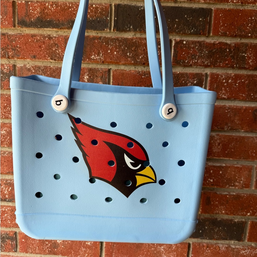 Blue Tote Bag with Cardinal Design